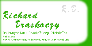 richard draskoczy business card